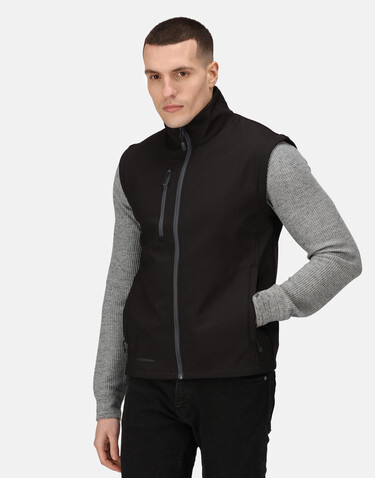 Regatta Honestly Made Recycled Softshell Bodywarmer, Black, 3XL bedrucken, Art.-Nr. 894171018