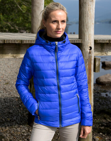 Result Ladies` Snow Bird Hooded Jacket, Navy/Yellow, XL (16) bedrucken, Art.-Nr. 894332726