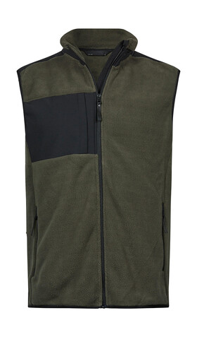 Tee Jays Mountain Fleece Bodywarmer, Deep Green/Black, XL bedrucken, Art.-Nr. 898545516