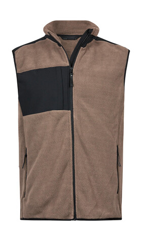 Tee Jays Mountain Fleece Bodywarmer, Clay/Black, XL bedrucken, Art.-Nr. 898547506