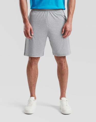 Fruit of the Loom Iconic 195 Jersey Shorts, Heather Grey, M bedrucken, Art.-Nr. 901011234