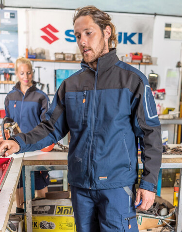 Result Work-Guard Sabre Stretch Jacket, Navy/Black, XL bedrucken, Art.-Nr. 902332406