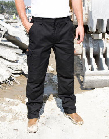 Result Work-Guard Stretch Trousers Reg, Black, L (36/32&quot;) bedrucken, Art.-Nr. 903331013