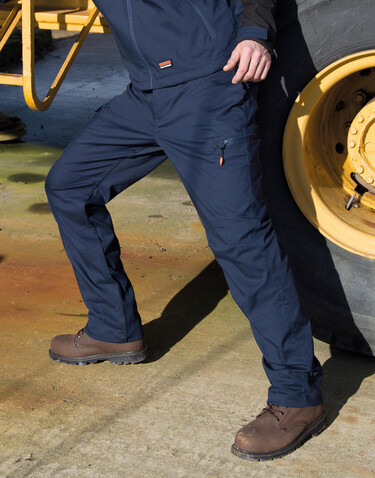 Result Work-Guard Stretch Trousers Reg, Black, XL (38/32&quot;) bedrucken, Art.-Nr. 903331014