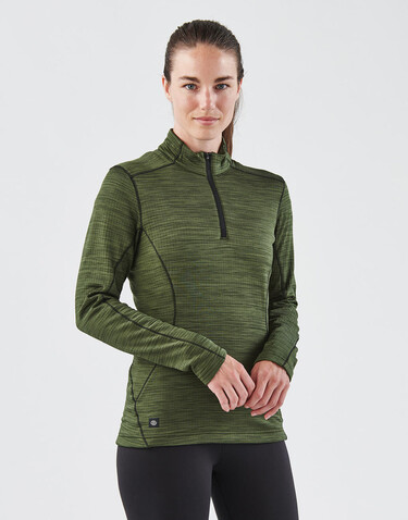 StormTech Women`s Base Thermal 1/4 Zip, Earth Green, M bedrucken, Art.-Nr. 904185064