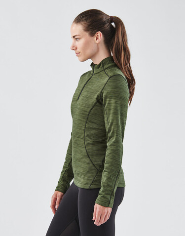 StormTech Women`s Base Thermal 1/4 Zip, Earth Green, M bedrucken, Art.-Nr. 904185064