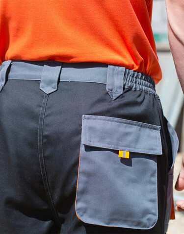 Result LITE Short, Black/Grey/Orange, 3XL bedrucken, Art.-Nr. 919331977