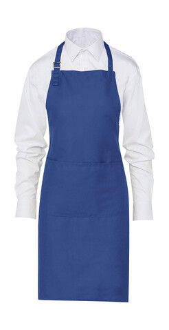 SG ACCESSORIES - BISTRO LISBON 100% Cotton Bib Apron, Royal, One Size bedrucken, Art.-Nr. 920593000