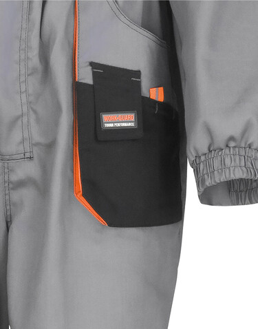 Result LITE Coverall, Black/Grey/Orange, 4XL bedrucken, Art.-Nr. 921331978