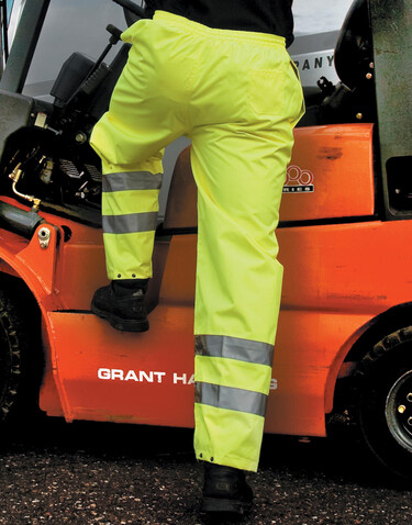 Result High Profile Rain Trousers, Fluorescent Yellow, 2XL bedrucken, Art.-Nr. 922336057
