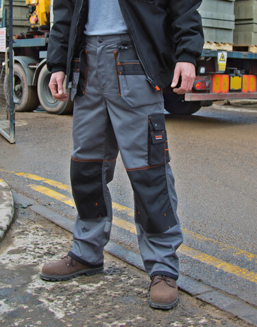 Result X-OVER Heavy Trouser, Grey/Black, 2XL bedrucken, Art.-Nr. 924331486