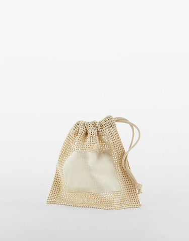 Westford Mill Organic Cotton Mesh Sacks, Natural, XS bedrucken, Art.-Nr. 928280082