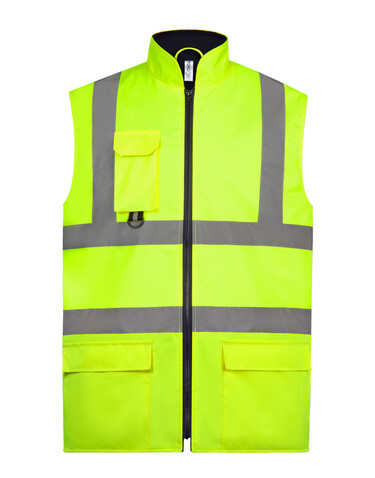 Yoko Fluo Bodywarmer, Fluo Yellow, 3XL bedrucken, Art.-Nr. 930776058