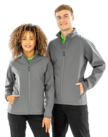 Result Men`s Recycled 2-Layer Printable Softshell Jacket, Black, S bedrucken, Art.-Nr. 957331013