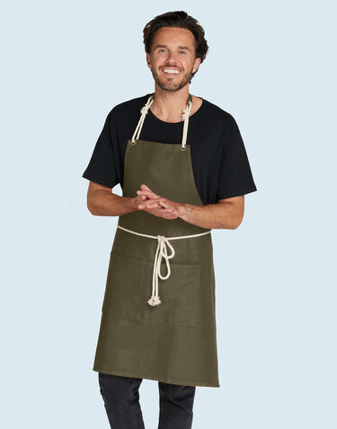 SG ACCESSORIES - BISTRO CORSICA - Cord Bib Apron with Pocket, Black, One Size bedrucken, Art.-Nr. 961591010