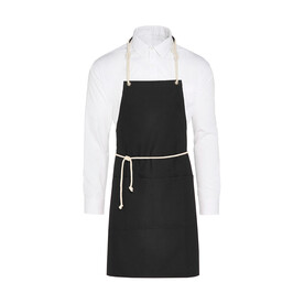 SG ACCESSORIES - BISTRO CORSICA - Cord Bib Apron with Pocket, Black, One Size bedrucken, Art.-Nr. 961591010