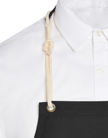 SG ACCESSORIES - BISTRO CORSICA - Cord Bib Apron with Pocket, Black, One Size bedrucken, Art.-Nr. 961591010