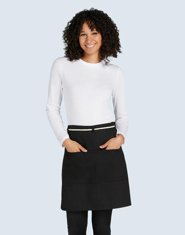 SG ACCESSORIES - BISTRO CORSICA - Cord Bistro Apron with Pocket, Black, One Size bedrucken, Art.-Nr. 962591010