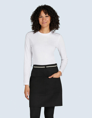 SG ACCESSORIES - BISTRO CORSICA - Cord Bistro Apron with Pocket, Black, One Size bedrucken, Art.-Nr. 962591010