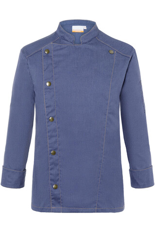 Karlowsky Kochjacke Jeans-Style, Vintage Blue, 64 (3XL) bedrucken, Art.-Nr. 962672129