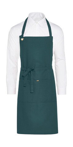 SG ACCESSORIES - BISTRO PROVENCE - Eyelet Bib Apron with Pocket, Enamel Blue, One Size bedrucken, Art.-Nr. 963593100