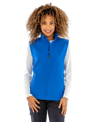 Result Women`s Recycled 2-Layer Printable Softshell B/W, Royal, L bedrucken, Art.-Nr. 965333005