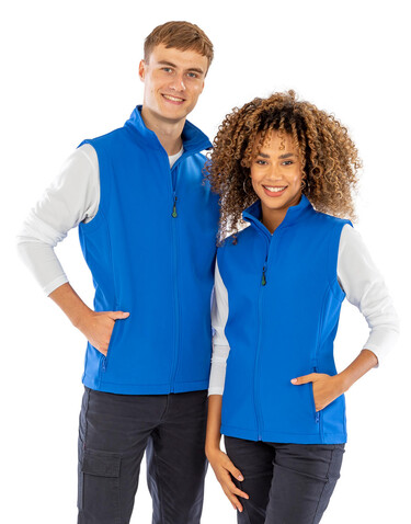 Result Women`s Recycled 2-Layer Printable Softshell B/W, Royal, L bedrucken, Art.-Nr. 965333005