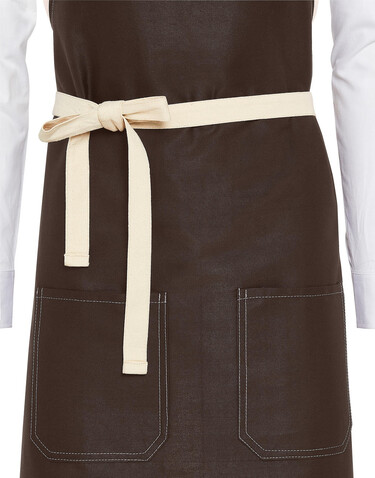 SG ACCESSORIES - BISTRO SANTORINI - Contrasted Bib Apron with Pocket, Enamel Blue, One Size bedrucken, Art.-Nr. 966593100