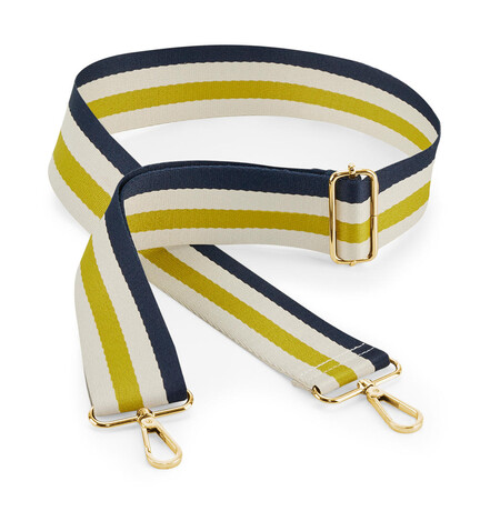 Bag Base Boutique Adjustable Bag Strap, Navy/Oyster/Yellow, One Size bedrucken, Art.-Nr. 969292880