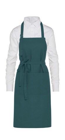 SG ACCESSORIES - BISTRO LISBON - Cotton Heavyweight Bib Apron with Pocket, Enamel Blue, One Size bedrucken, Art.-Nr. 969593100