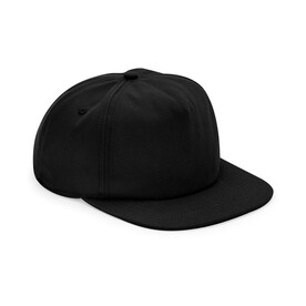 Beechfield Organic Cotton Unstructured 5 Panel Cap, Black, One Size bedrucken, Art.-Nr. 977691010