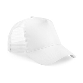 Beechfield Junior Snapback Trucker, White/White, One Size bedrucken, Art.-Nr. 981690020