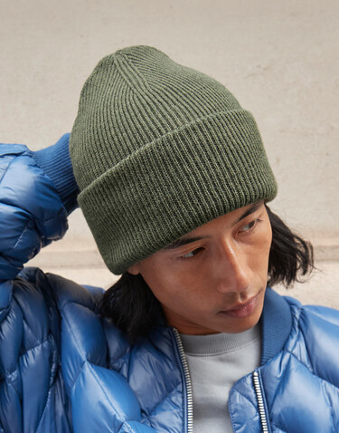 Beechfield Classic Engineered Deep Cuffed Beanie, White, One Size bedrucken, Art.-Nr. 990690000