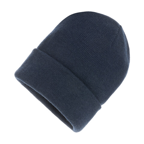 Impact Polylana® Beanie mit AWARE™ Tracer navy blau bedrucken, Art.-Nr. P453.3425
