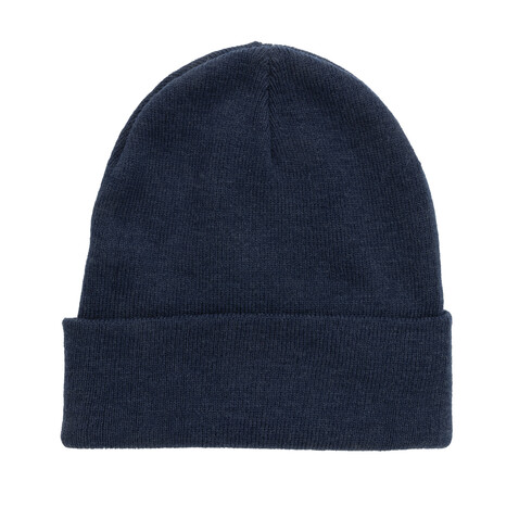 Impact Polylana® Beanie mit AWARE™ Tracer navy blau bedrucken, Art.-Nr. P453.3425