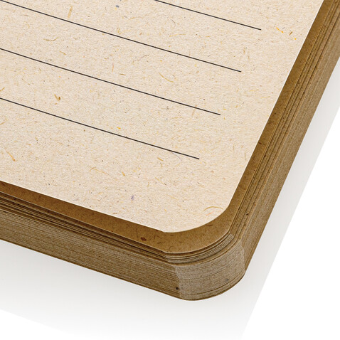 Stylo Bonsucro zertifiziertes Zuckerrohrpapier Notizbuch A5 braun bedrucken, Art.-Nr. P774.559