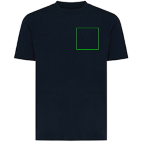 Iqoniq Sierra Lightweight T-Shirt aus recycelter Baumwolle navy blau bedrucken, Art.-Nr. T9104.002.XS