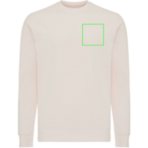 Iqoniq Etosha Lightweight Sweater aus recycelter Baumwolle cloud pink bedrucken, Art.-Nr. T9303.039.XL