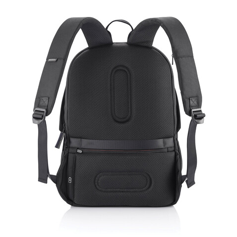 Bobby Soft, Anti-Diebstahl-Rucksack schwarz, grün bedrucken, Art.-Nr. P705.791
