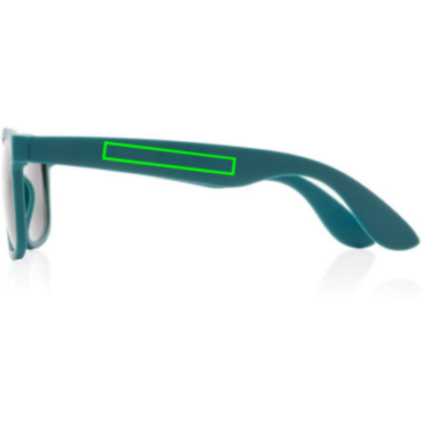 Sonnenbrille aus RCS recyceltem PP-Kunststoff turkis bedrucken, Art.-Nr. P453.897