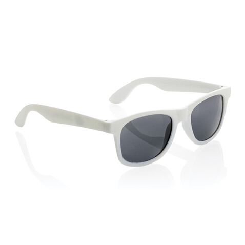 Sonnenbrille aus RCS recyceltem PP-Kunststoff weiß bedrucken, Art.-Nr. P453.893