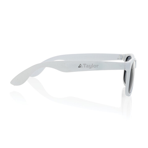 Sonnenbrille aus RCS recyceltem PP-Kunststoff weiß bedrucken, Art.-Nr. P453.893