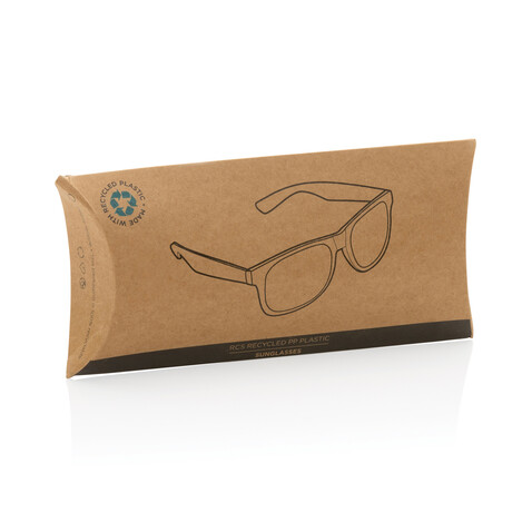 Sonnenbrille aus RCS recyceltem PP-Kunststoff weiß bedrucken, Art.-Nr. P453.893