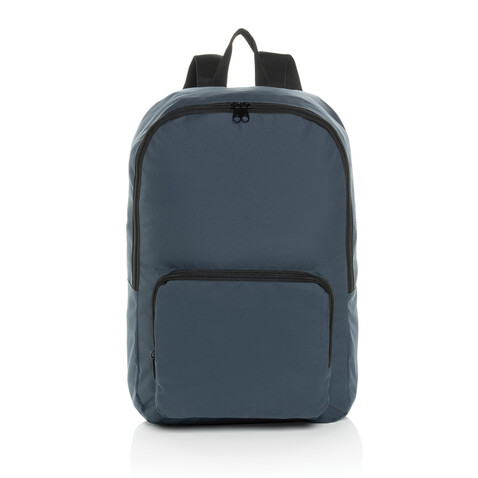 Dillon AWARE™ RPET faltbarer klassischer Rucksack navy blau bedrucken, Art.-Nr. P763.1925