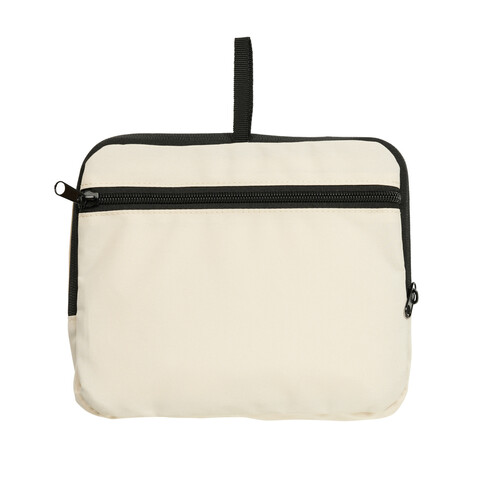 Dillon AWARE™ RPET faltbarer klassischer Rucksack off white bedrucken, Art.-Nr. P763.1913