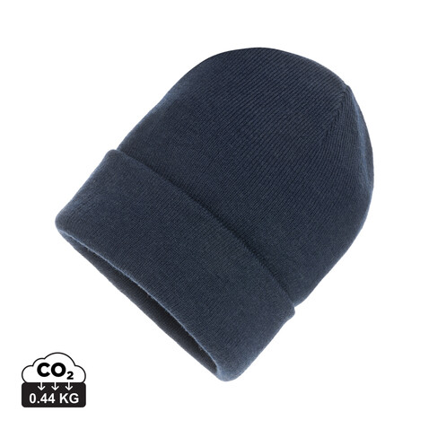 Impact Polylana® Beanie mit AWARE™ Tracer navy blau bedrucken, Art.-Nr. P453.3425