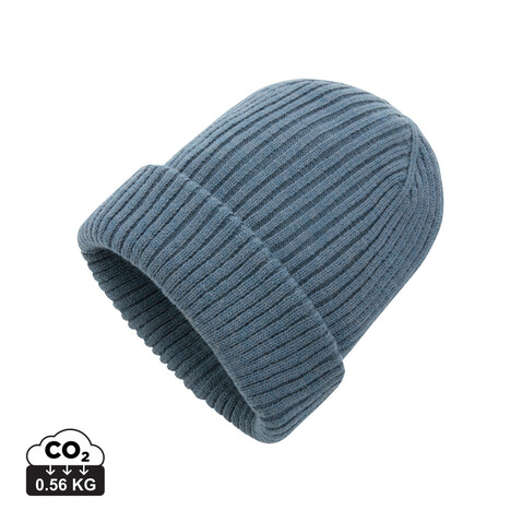 Impact AWARE™ Polylana® doppelt gestrickte Mütze Sage blue bedrucken, Art.-Nr. P453.395
