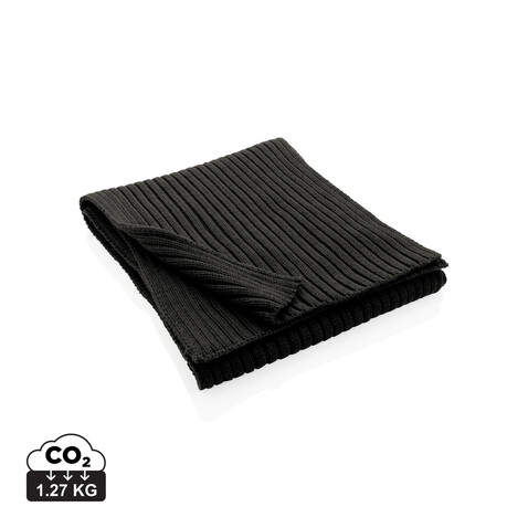 Impact AWARE™ Polylana® Strickschal 180x25cm schwarz bedrucken, Art.-Nr. P453.441