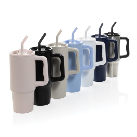 Embrace Deluxe Becher aus RCS recyceltem Edelstahl 900ml beige bedrucken, Art.-Nr. P437.3019
