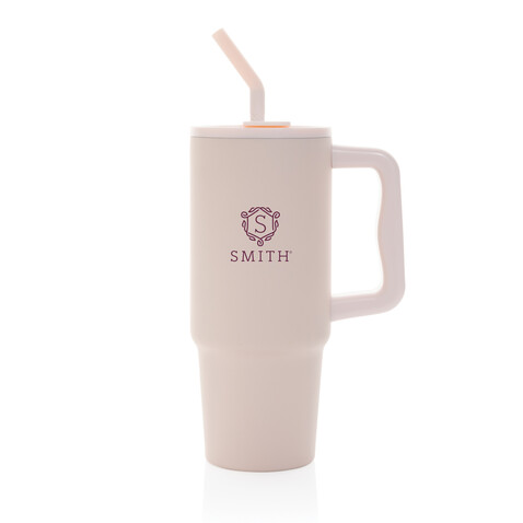 Embrace Deluxe Becher aus RCS recyceltem Edelstahl 900ml rosa bedrucken, Art.-Nr. P437.3014